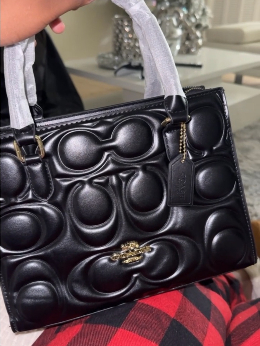 Coach Black Maggie tote